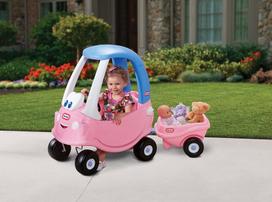 vaikiska priekaba - Little Tikes Cozy Trailer Pink - 3 nuotrauka