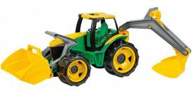 modeliukai traktoriai - Lena Maxi Tractor With Front Loader & Shovel Green 2080 - 2 nuotrauka