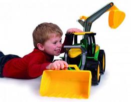 modeliukai traktoriai - Lena Maxi Tractor With Front Loader & Shovel Green 2080 - 4 nuotrauka