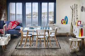 ermitazas stalai - Signal Meble Milan S2 A Set Of Two Coffee Tables White/Oak - 3 nuotrauka
