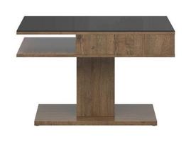stalas 80 x 60 - Black Red White Campo Coffee Table Oak/Black - 2 nuotrauka
