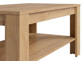 bistro staliukas - Black Red White Bistro Coffee Table Riviera Oak - 3 nuotrauka