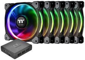Thermaltake Riing Plus 12 LED RGB Radiator Fan TT Premium Edition 5-Pack CL-F054-PL12SW-A