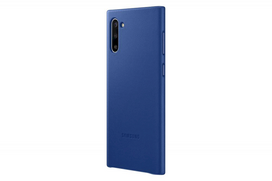 samsung note 10 dekliukas - Samsung Leather Back Case For Samsung Galaxy Note 10 Blue - 3 nuotrauka