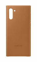 odiniai telefonu deklai - Samsung Leather Back Case For Samsung Galaxy Note 10 Brown - 1 nuotrauka