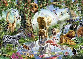 puzzle deliones 1000 - Ravensburger Puzzle Adventures In The Jungle 1000pcs 198375 - 2 nuotrauka
