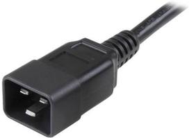c19 kabeliai - Manhattan Extension IEC320 C19 to C20 Black - 1 nuotrauka