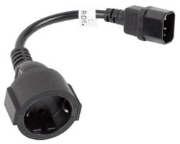 iec c14 - Lanberg Adapter IEC C14 / Schuko 0.2m Black - 3 nuotrauka