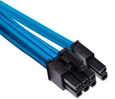 corsair laidai - Corsair Premium Individually Sleeved PCIe Cables with Dual Connector Type 4 (Gen 4) Blue - 2 nuotrauka