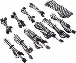 corsair laidai - Corsair Premium Individually Sleeved PSU Cables Pro Kit Type 4 Gen 4 White/Black - 2 nuotrauka