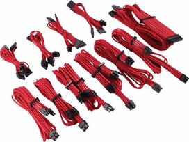 corsair psu - Corsair Premium Individually Sleeved PSU Cables Pro Kit Type 4 Gen 4 Red - 2 nuotrauka