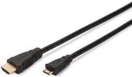 hdmi arc - Assmann Cable HDMI/HDMI-mini Black 3m - 1 nuotrauka