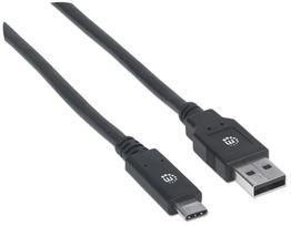 type c to type c laidas 2m - Manhattan USB To USB Type-C Black 2m - 2 nuotrauka
