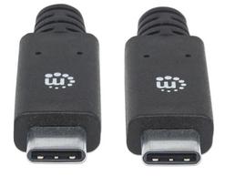 type c to type c laidas 2m - Manhattan USB 3.1 Gen1 Type-C To Type-C Cable Black 2m - 3 nuotrauka