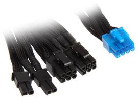 pcie laidas - SilverStone Modular Power Supply Cable 2x6+2 PCIe 0.55m - 1 nuotrauka