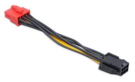 6 pin kabelis - Akasa Adapter ATX 8pin / PCI 6pin - 1 nuotrauka