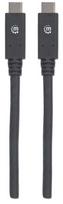usb 3.2 gen 2 cable - Manhattan USB 3.1 Gen1 Type-C To Type-C Cable Black 1m - 4 nuotrauka