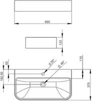 mini praustuvas - Paa Mini Samba 545x375mm Washbasin White - 3 nuotrauka
