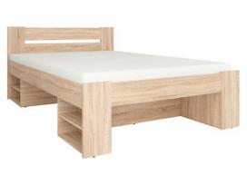 Black Red White Nepo Bed 140x200cm Sonoma Oak