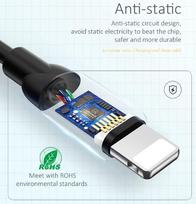 8pin - Usams Ice Cream Durable-Soft USB To Apple Lighting Cable 1m Black - 3 nuotrauka