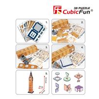 3d puzzle big ben - 3D dėlionė: Big Ben (su LED apšvietimu) - 4 nuotrauka