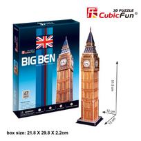 3d puzzle big ben - 3D dėlionė: Big Ben (su LED apšvietimu) - 6 nuotrauka