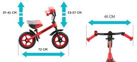 vaikiski dviracius - Milly Mally DRAGON Balance Bike Blue 4799 - 3 nuotrauka