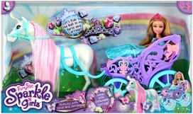lele su karieta - SPARKLE GIRLZ lėlės rinkinys karališkasis žirgas su karieta, 24734 - 2 nuotrauka