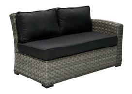 lauko dviviete sofa - Home4You Module Sofa Geneva Right Armrest Grey - 2 nuotrauka