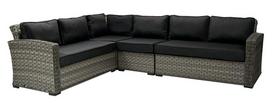lauko dviviete sofa - Home4You Module Sofa Geneva Right Armrest Grey - 4 nuotrauka
