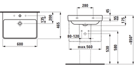 laufen pro - Laufen Pro S 600x465mm Washbasin White - 3 nuotrauka