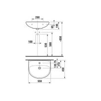 jika lyra praustuvo - Jika Washbasin Lyra Plus 55cm - 2 nuotrauka