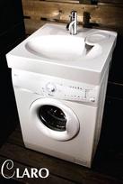 akmens mases praustuvai - Paa Claro 600x600mm Washbasin White with Fixings - 3 nuotrauka