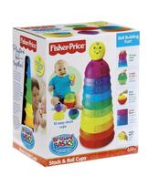 lavinamasis kudikio - Fisher-Price Brilliant Basics Stack & Roll Cups W4472 - 1 nuotrauka