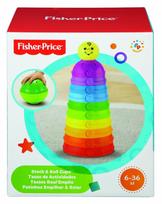 lavinamasis kudikio - Fisher-Price Brilliant Basics Stack & Roll Cups W4472 - 2 nuotrauka
