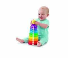 lavinamasis kudikio - Fisher-Price Brilliant Basics Stack & Roll Cups W4472 - 5 nuotrauka