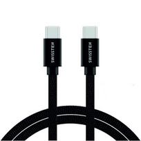 Swissten Textile USB To USB Type-C 3.1 Charge Cable 1.2m Black