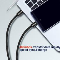 type c to type c laidas 2m - Swissten Textile USB To USB Type-C 3.1 Charge Cable 1.2m Black - 2 nuotrauka