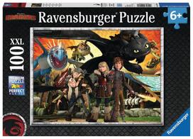 how to train your dragon - Ravensburger XXL Puzzle How to Train Your Dragon 100pcs 10918 - 1 nuotrauka