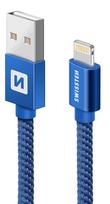 apple laidu - Swissten Textile USB To Apple Lighting Fast Charge Cable 2m Blue - 2 nuotrauka