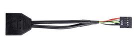 8 pin kabelis - SilverStone Internal 19pin USB 3.0 Connector To USB 2.0 Connector Cable - 1 nuotrauka