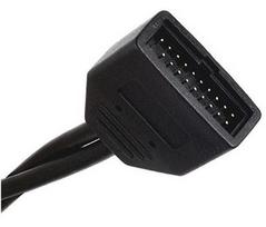 8 pin kabelis - SilverStone Internal 19pin USB 3.0 Connector To USB 2.0 Connector Cable - 2 nuotrauka