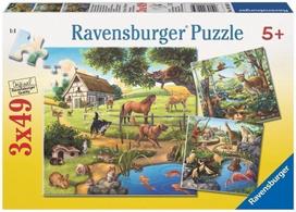 Ravensburger Puzzle Forest Zoo Domestic Animals 3x49pcs 09265