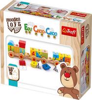 traukinukas - Trefl Wooden Toys Edu-Choo-Choo 60930 - 1 nuotrauka