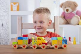 traukinukas - Trefl Wooden Toys Edu-Choo-Choo 60930 - 3 nuotrauka