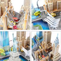 cubicfun 3d puzzle - CubicFun City Line New York City 3D 123pcs MC255h - 5 nuotrauka