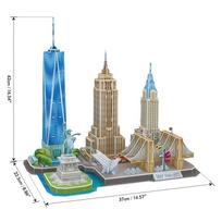 cubicfun 3d puzzle - CubicFun City Line New York City 3D 123pcs MC255h - 7 nuotrauka