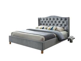 Signal Meble Bed Aspen Velvet 160x200cm Gray