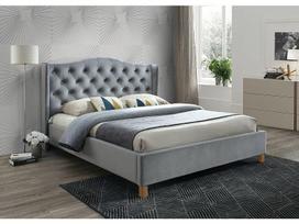 miegamojo lova su ciuziniu - Signal Meble Bed Aspen Velvet 160x200cm Gray - 2 nuotrauka