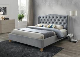 miegamojo lova su ciuziniu - Signal Meble Bed Aspen Velvet 160x200cm Gray - 3 nuotrauka